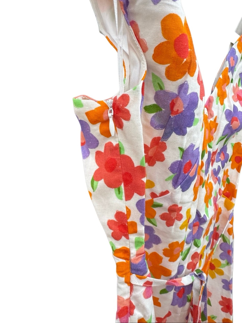 PepperMayo Women's Monday Margs Floral Linen Blend Mini Dress in Blooming Size 2 - Picture 4 of 11